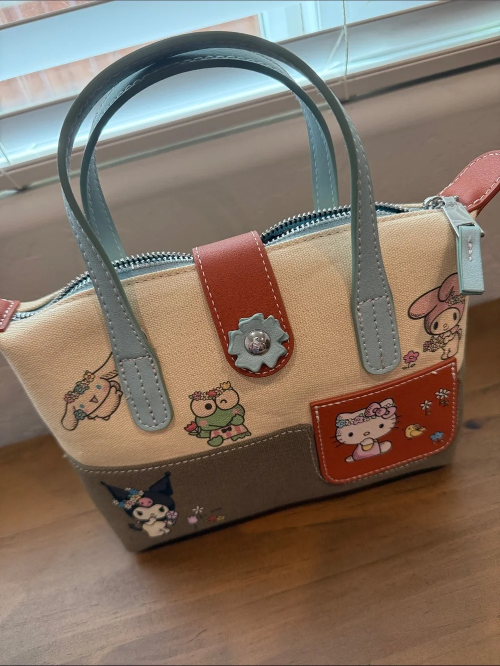 Sanrio Hello Kitty & Friends Floral Color Block Mini Satchel Bag